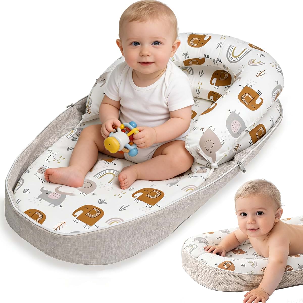 ASCENREST Tummy Time Mat 2-in-1 Convertible Backpack