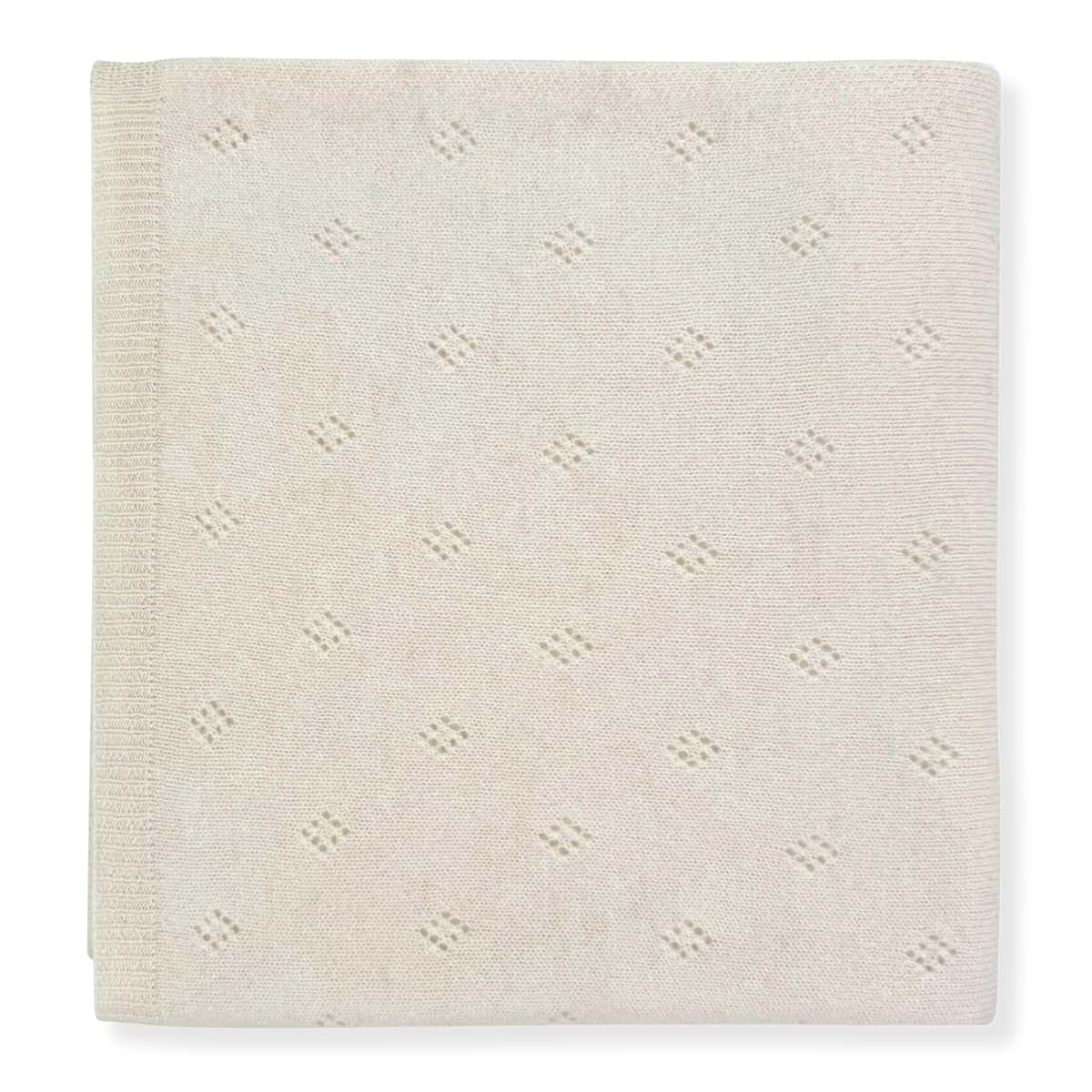 Jet&Bo Baby Cashmere Pointelle Knit Blanket for Stroller & Cuddling