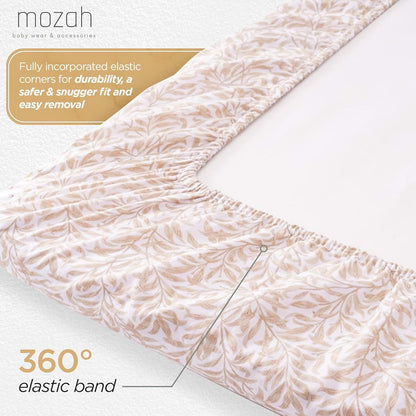 MOZAH Organic Muslin Crib Sheets 2-Pack