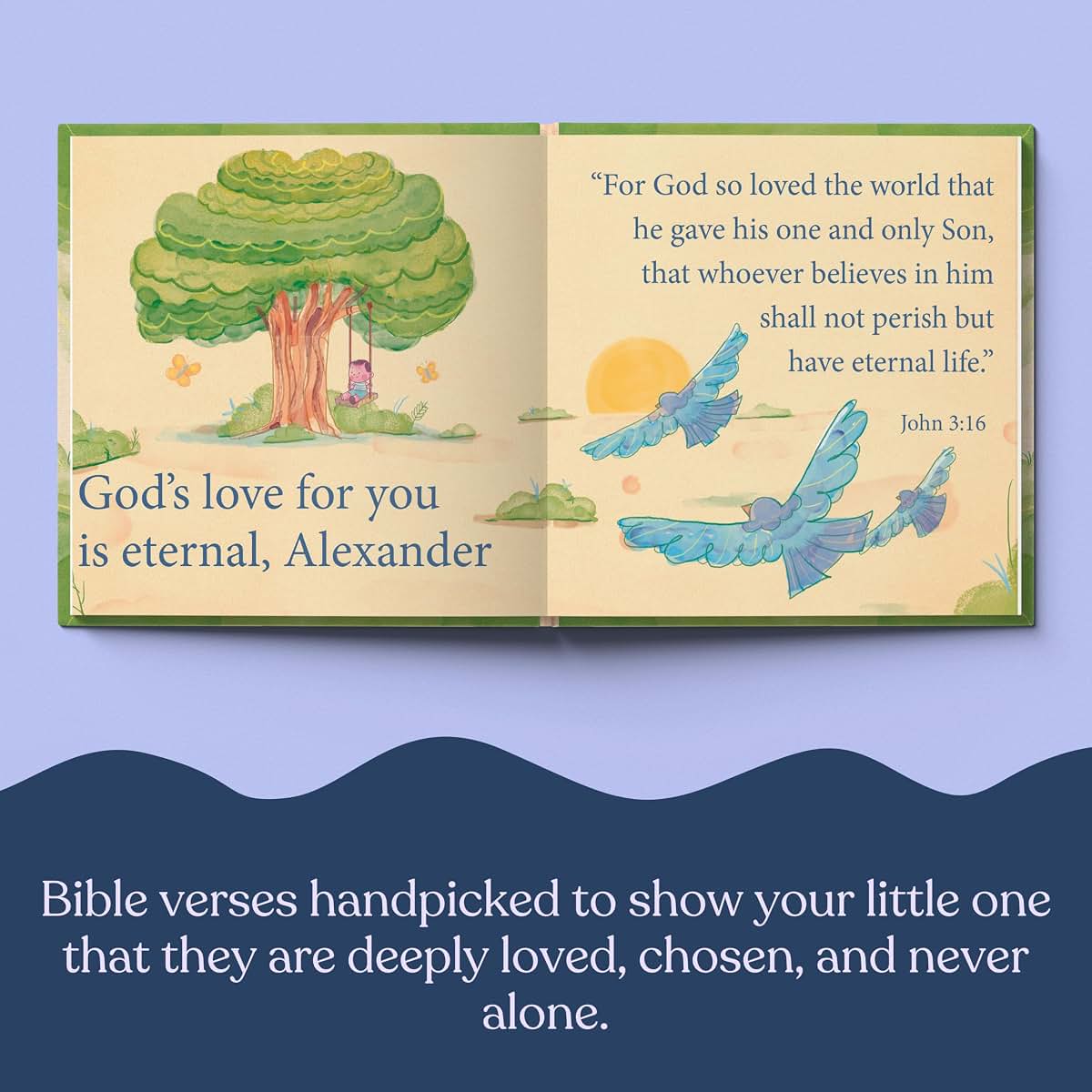 Luna Studios God's Promises Personalized Children's Baptism Book (photo 3)