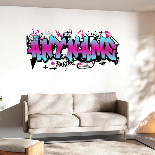 SOUTH9STICKER Custom Graffiti Gym Name Wall Decal Personalized UV DTF