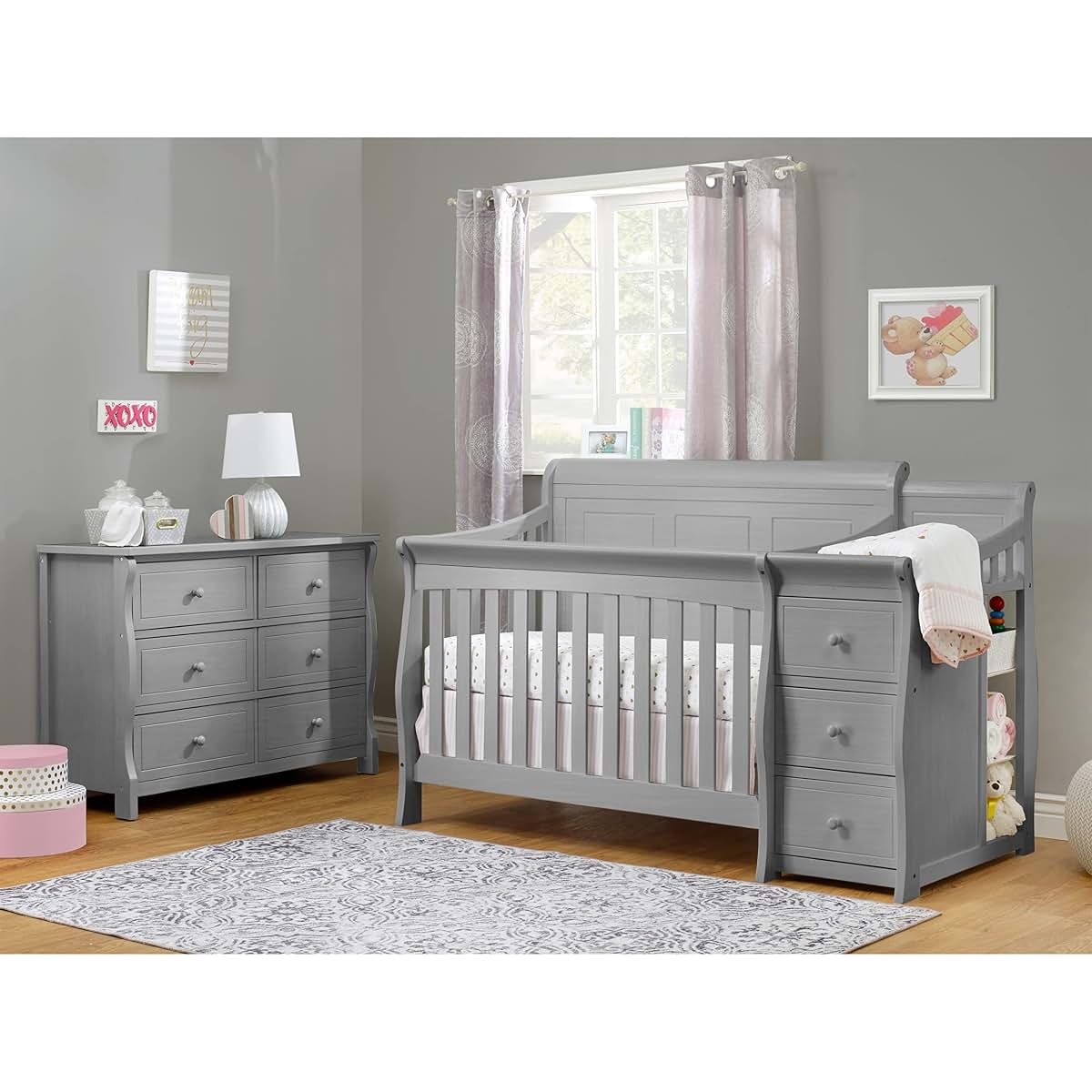 Sorelle Princeton Elite Crib and Changer Weathered Gray (photo 2)