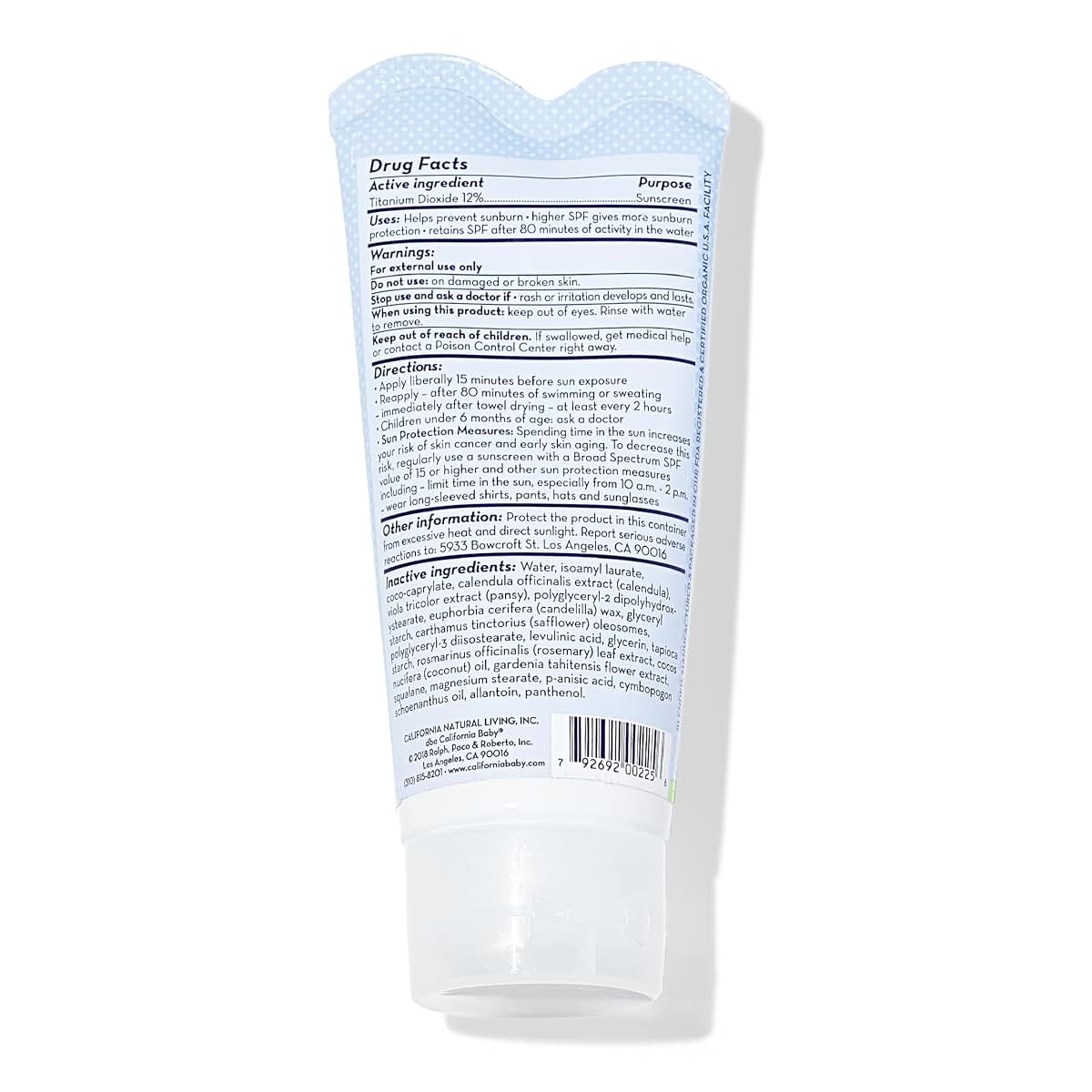 California Baby Everyday SPF 30+ Sunscreen Mineral Formula