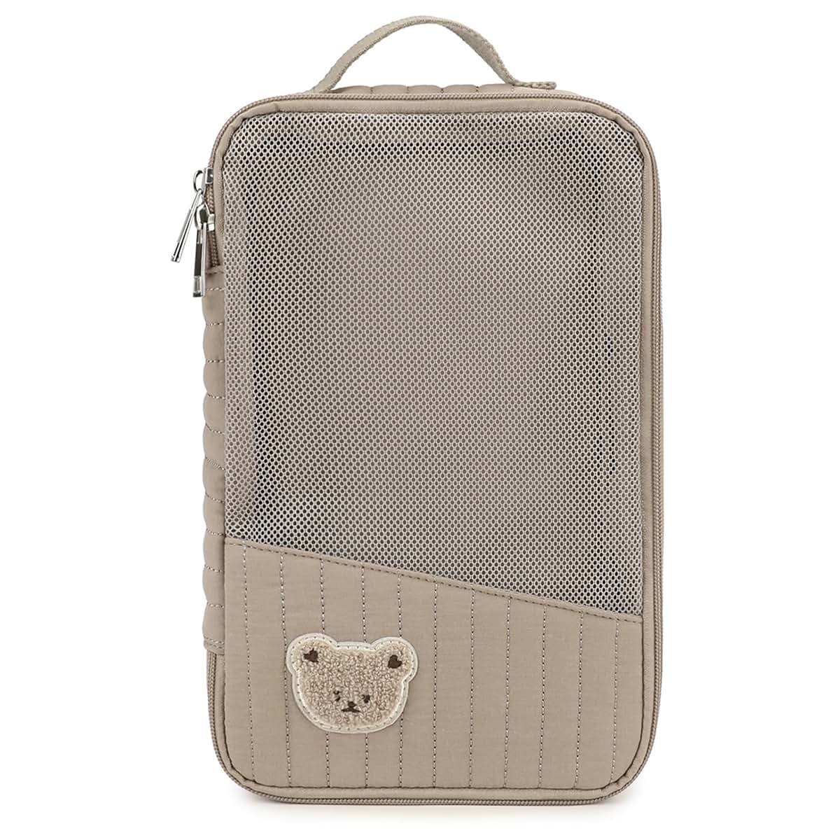Uanqfegy Cartoon Bear Quilted Mesh Diaper Bag Organizer Pouch Cube – Diaper Bag Organizers for Travel Baby Essentials &