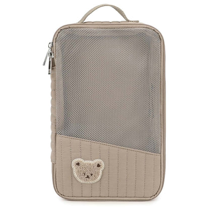 Uanqfegy Cartoon Bear Quilted Mesh Diaper Bag Organizer Pouch Cube – Diaper Bag Organizers for Travel Baby Essentials &