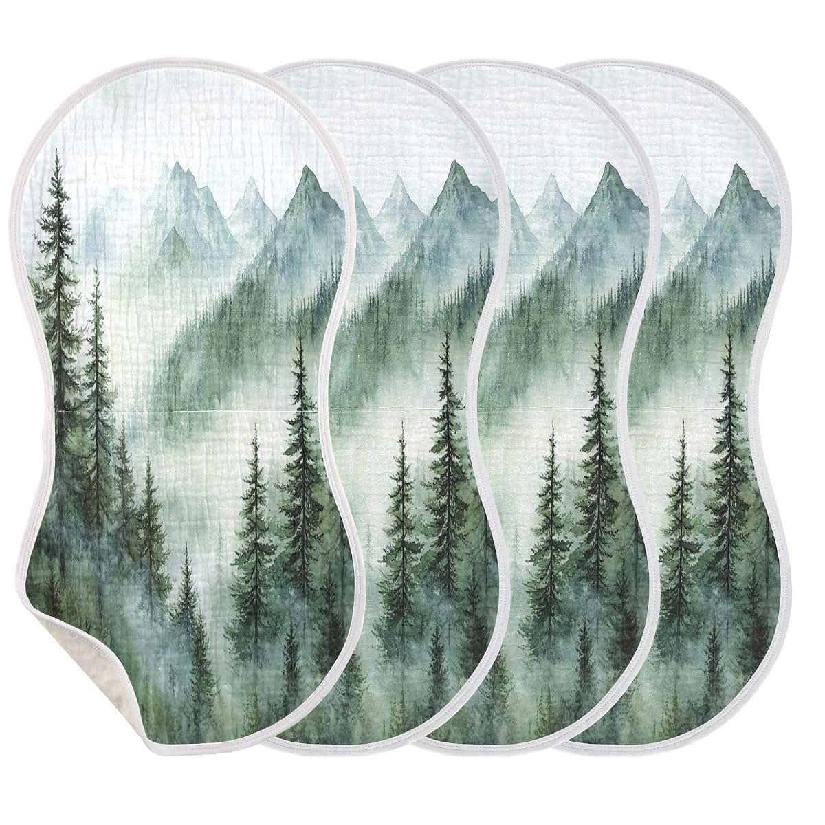 Kigai Muslin Cotton Curved Burp Cloths