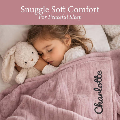 Ababy.com Personalized Baby Swaddle Blanket - Custom Name Embroidery In Blush Pink (photo 3)