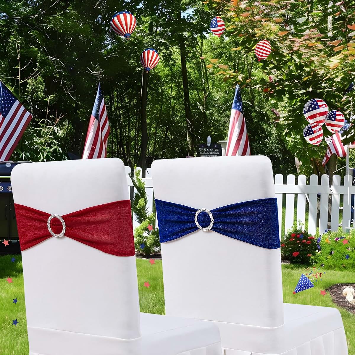Eternal Beauty Red Spandex Chair Sashes
