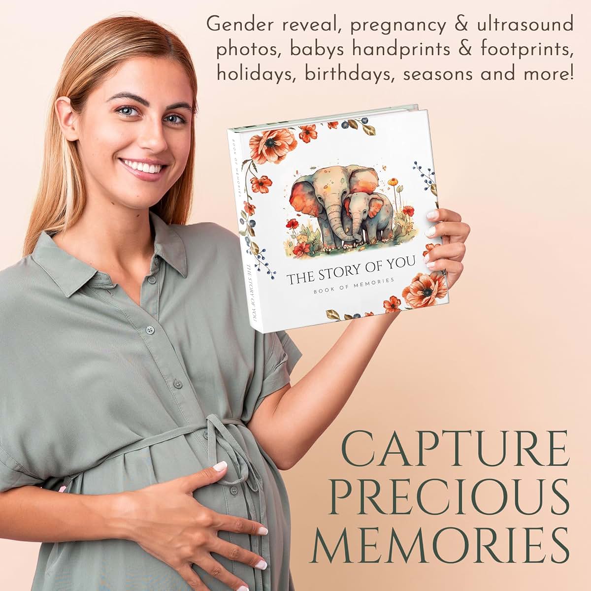 Ingrained Kitchen Keepsake Memory Book For Baby Boy Girl First 5 Year Book (photo 3)