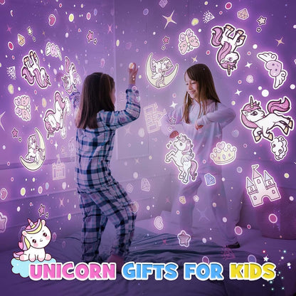 Vicia Unicorn Night Light Projector For Kids With Rotating Galaxy Display (photo 3)