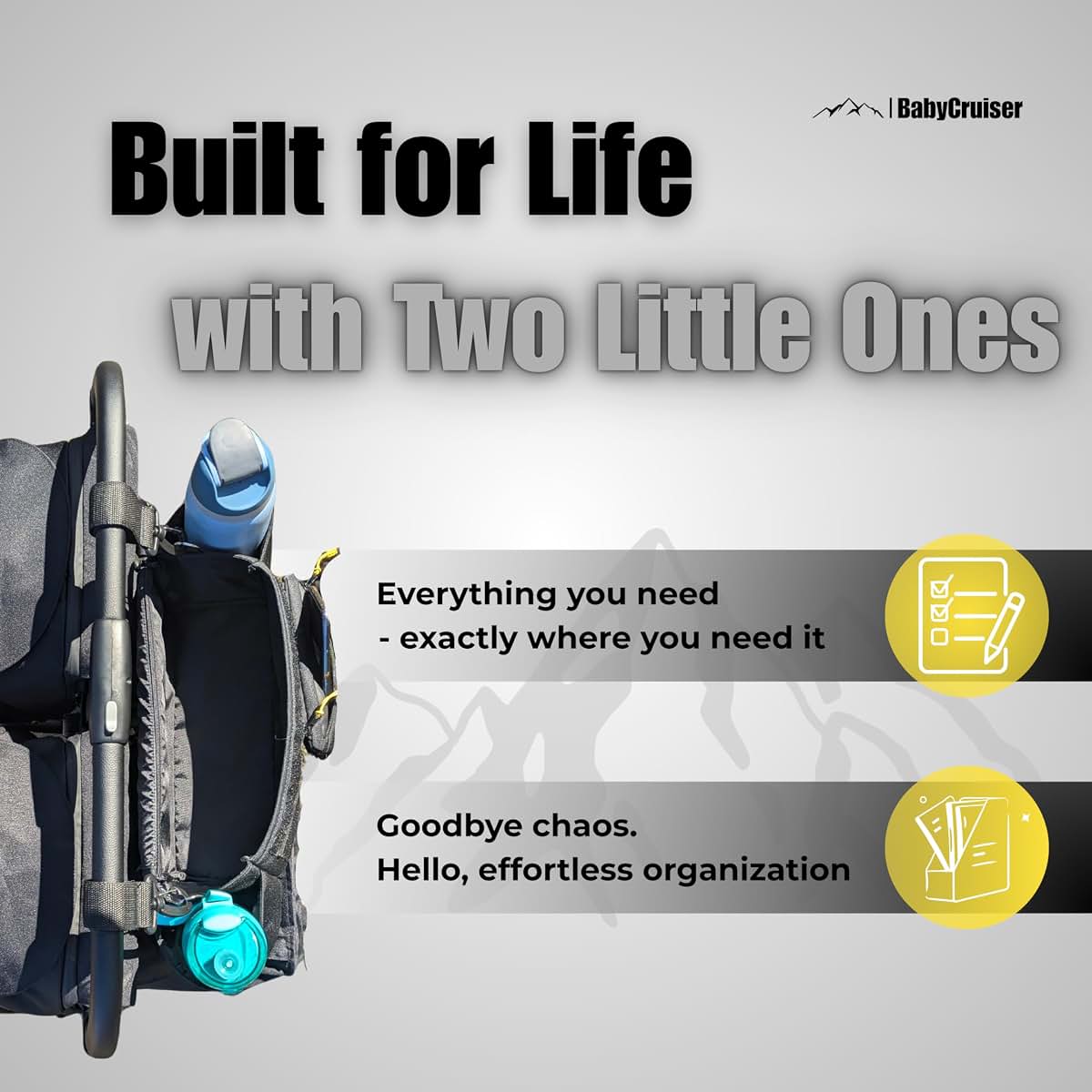 BabyCruiser Baby Cruiser Stroller Caddy Double Organizer