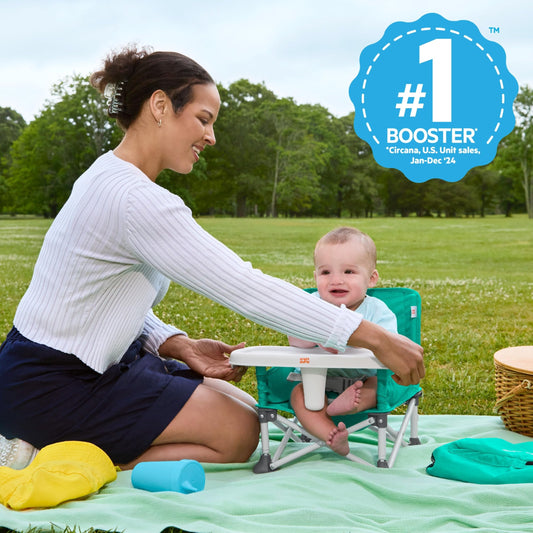 Bright Starts Pop N Sit Portable Booster, Teal, 6 Mos - 3 Yrs