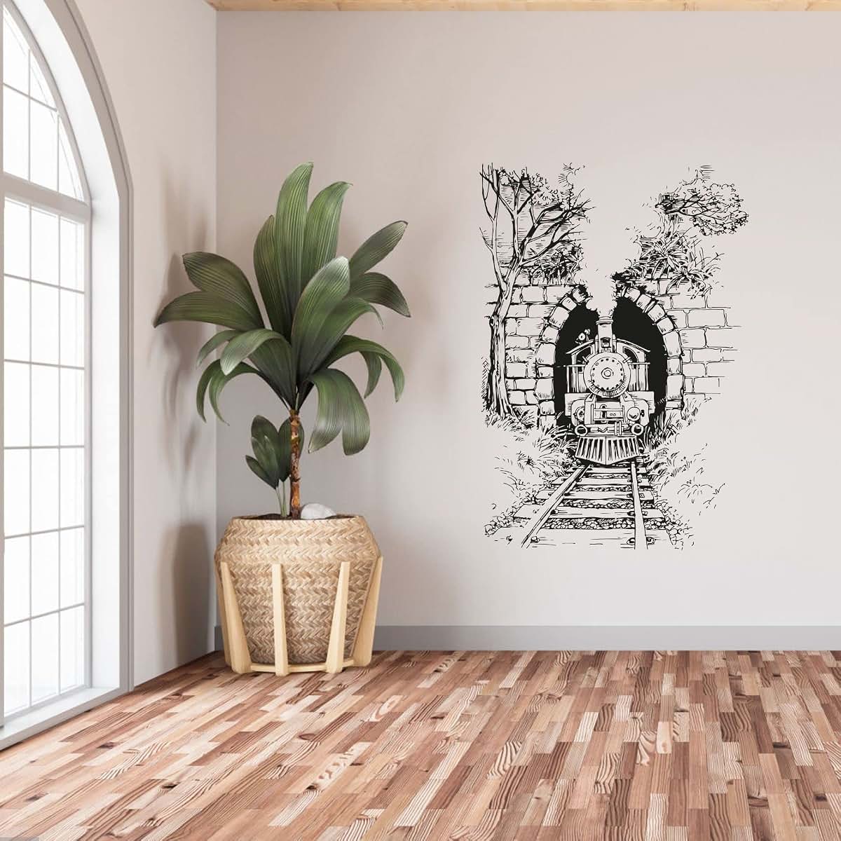 All Things Valuable Vintage Train Silhouette Wall Decal (photo 3)