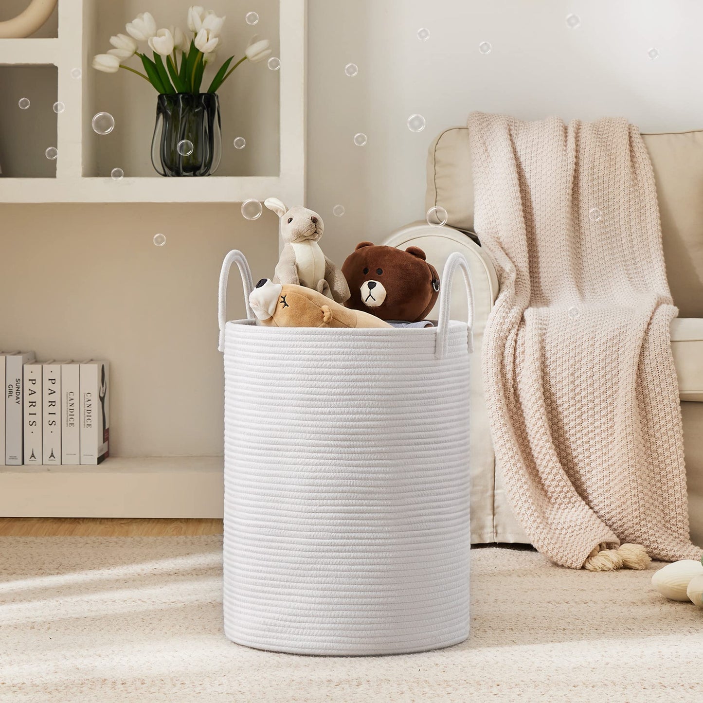 YOUDENOVA Woven Rope Laundry Hamper
