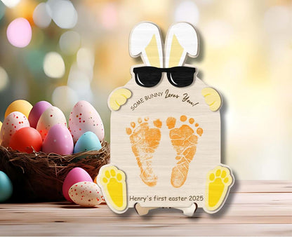 BBLI Personalized Easter Footprint Board for Baby First Easter Keepsake (photo 2)