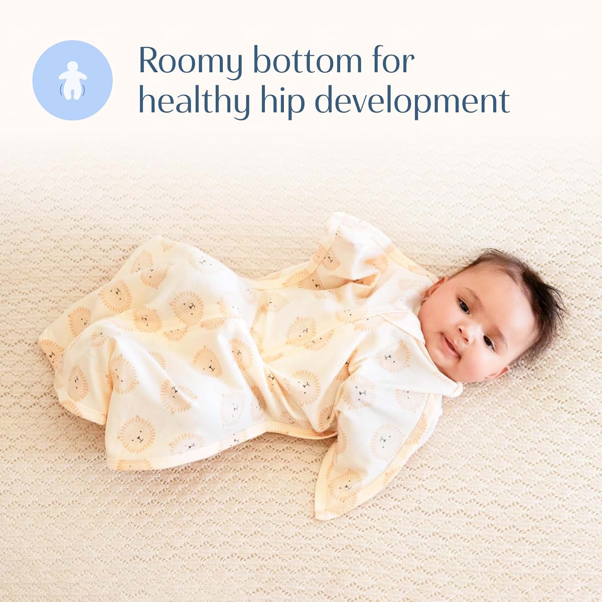 SleepingBaby Zipadee-Zip Transition Swaddle - Lions, Small (4-8 Month)