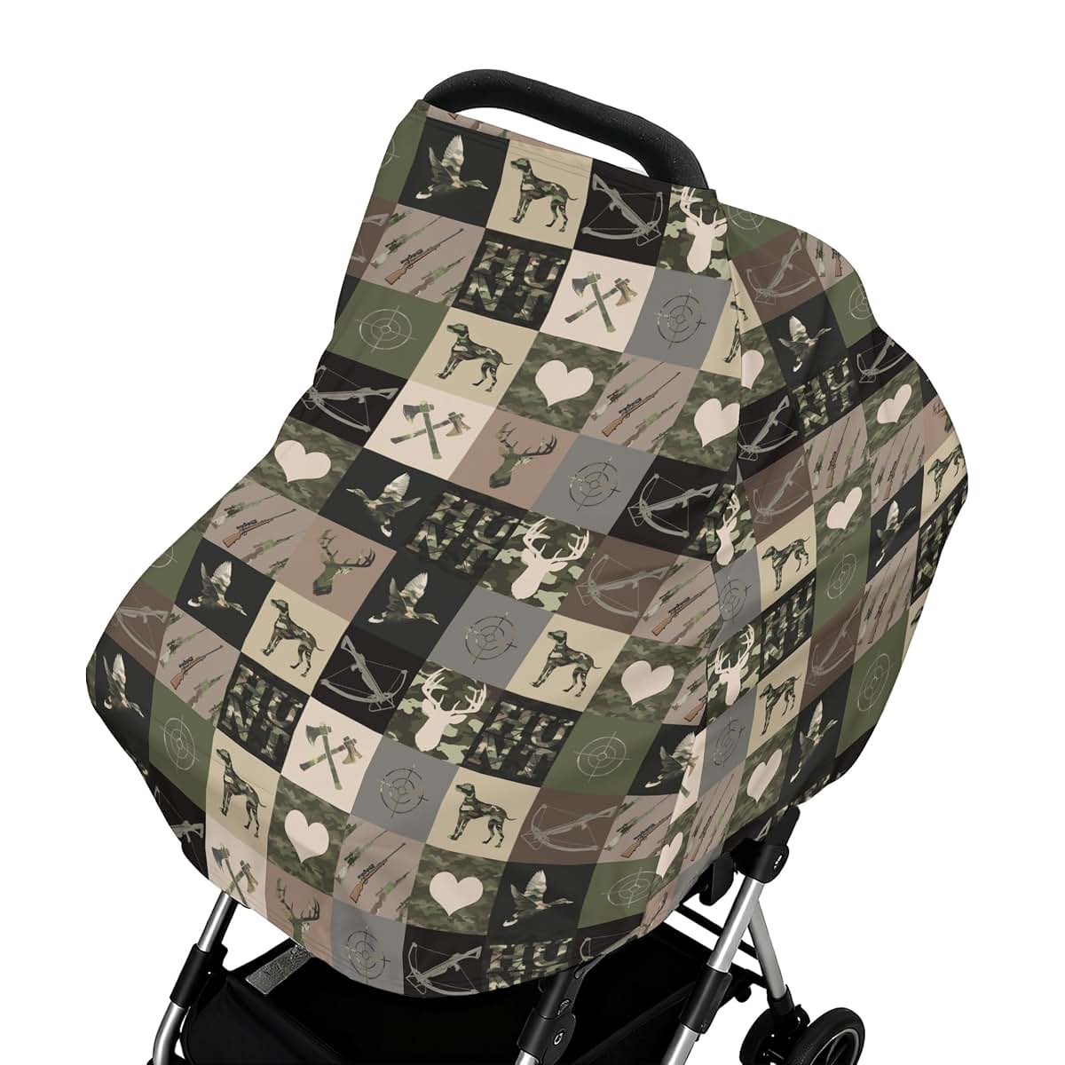 Cstdyfrv Hunting Patchwork Baby Car Seat Cover And Multi-Use Cover