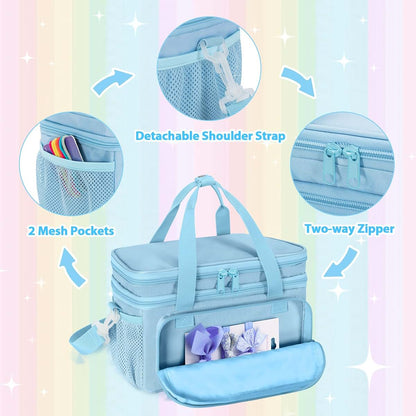 Hair Bow Organizer Storage Bag for Girls with Detachable Strap