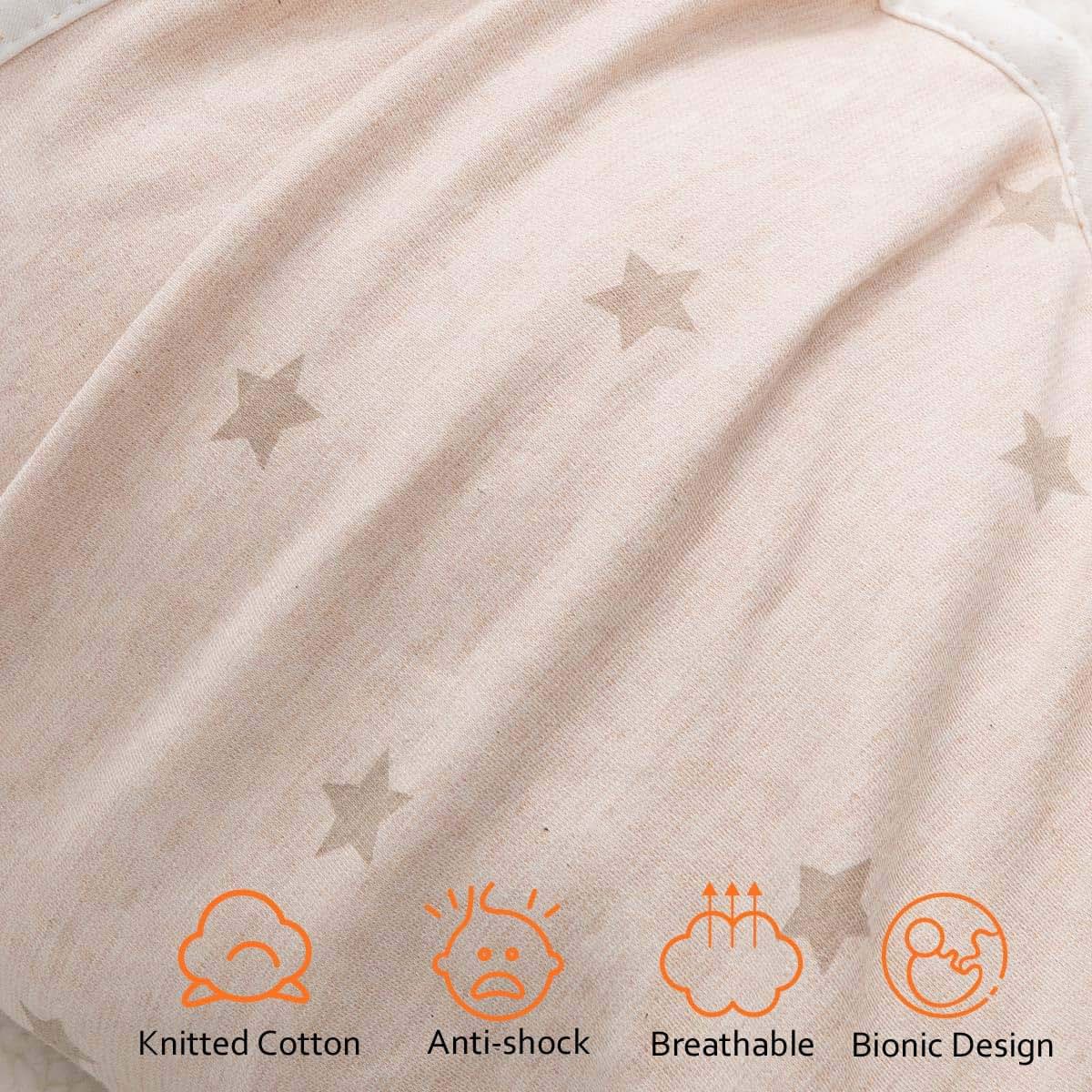 KIDDA Baby Swaddle Blanket Soft Cotton Newborn Sleeping Wrap Brown (photo 2)
