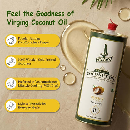 Chekko Cold Pressed Virgin Coconut Oil 1 Litre
