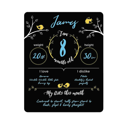 Felt Like Sharing Baby Milestone Chalkboard Sign 12x16 Inch with 3 Markers