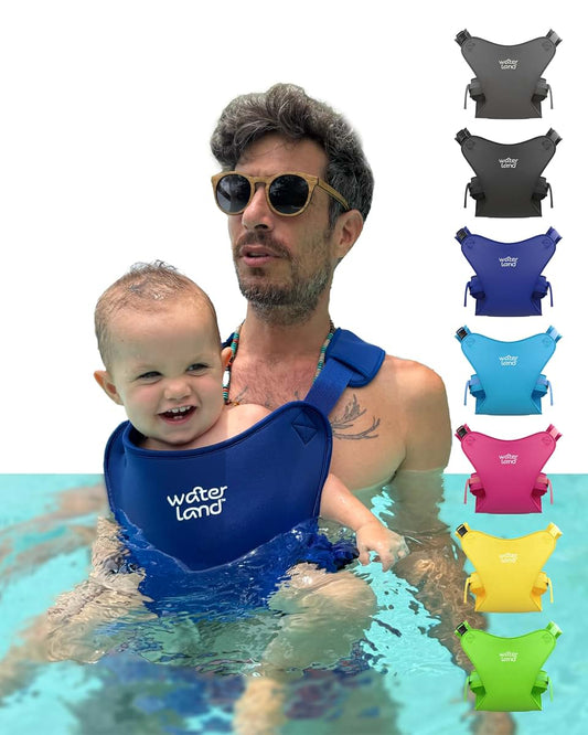 WaterLand Baby Carrier - Adjustable Waterproof Infant Chest Holder in IBlue