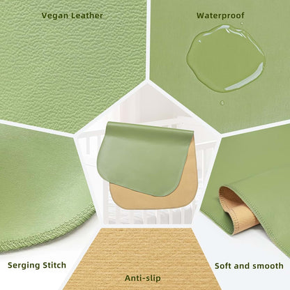 Elantrip Changing Pad for Bed - Leather Changing Pad for Baby, Portable Baby Changing Mat Travel, Compact Diaper Change (photo 2)