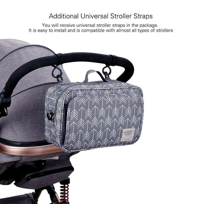Fupi Fudax Diaper Caddy Tote Bag, Orderly Storage Portable Convenient Large Capacity Stroller Side Storage Bag for (photo 2)