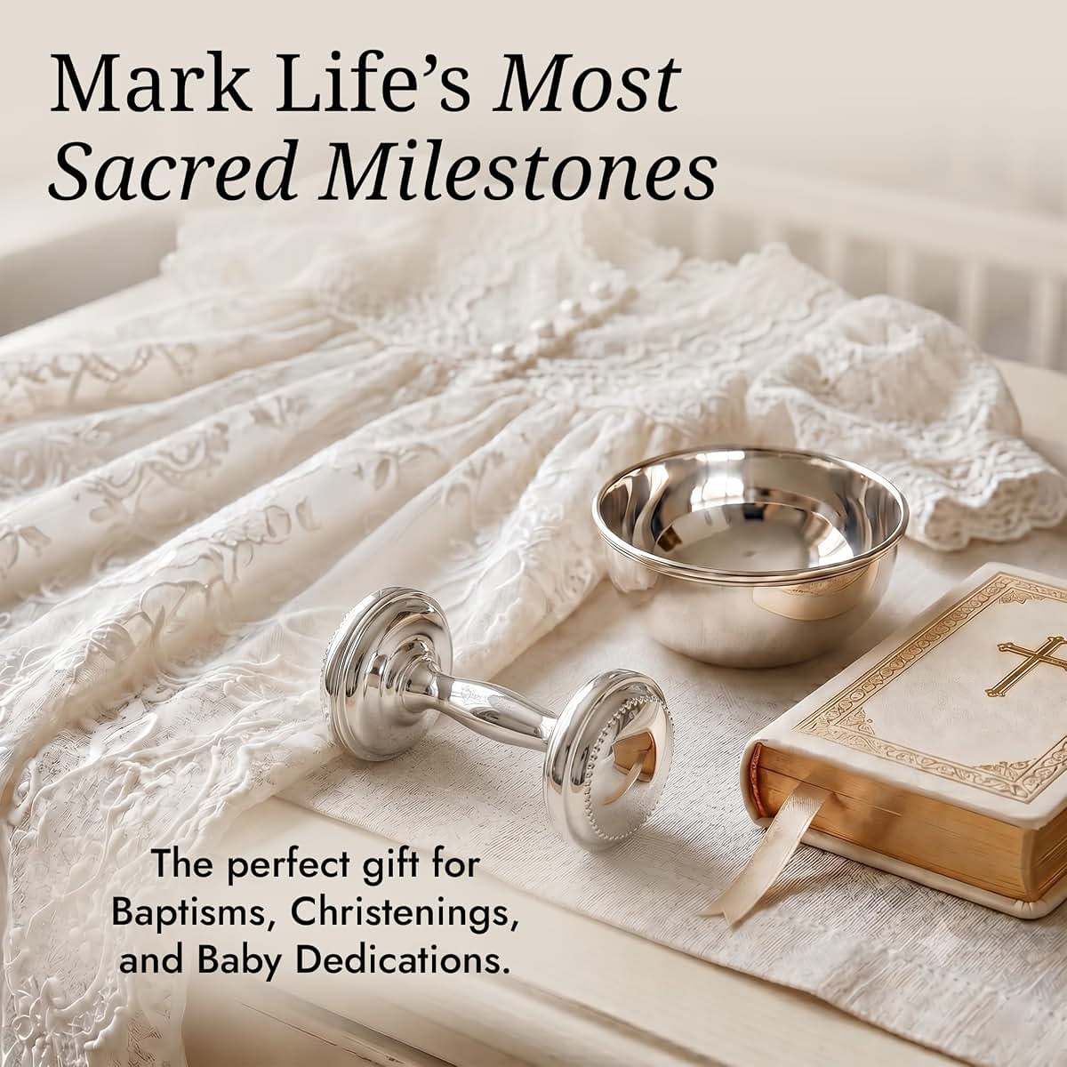 Krysaliis Silver Plated Dumbbell Rattle (photo 3)