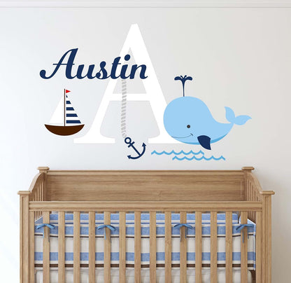 Decalzone Inc Custom Nautical Name Wall Decal