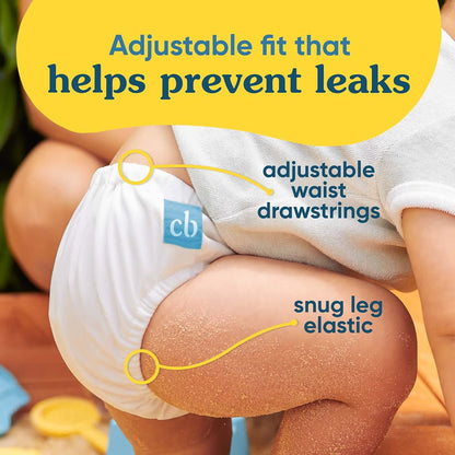 Charlie Banana Reusable Swim Diaper Adjustable Drawstring Waterproof Fit Hello Sunshine Size M