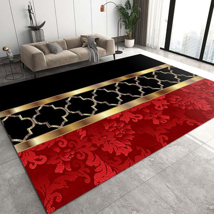 GIRTFU Modern European Style Low Pile Area Rug, 4ft x 6ft