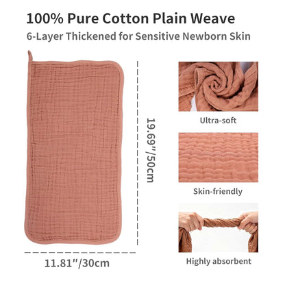 Cottonsong Newborn Pure Cotton Burp Cloth Gift Set