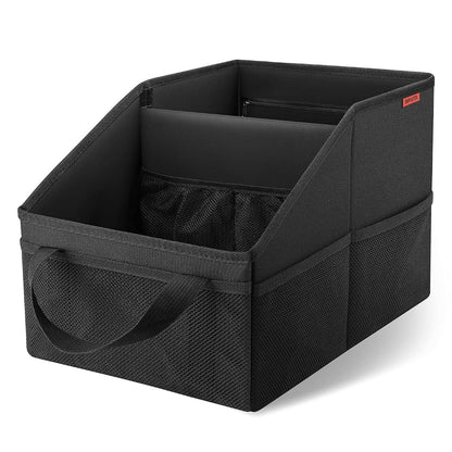 INFIVITA Car Organizer With 2 Compartments And 9 Mesh Pockets