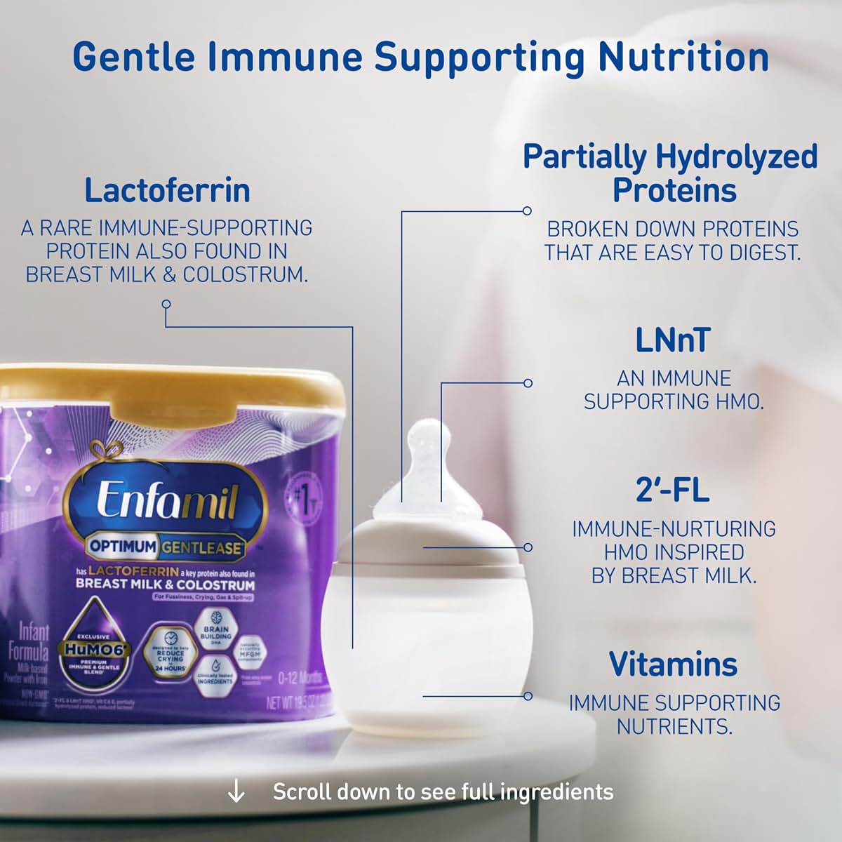 Enfamil Optimum Gentlease Baby Formula, 19.5 Oz, 4 Pack