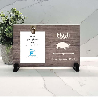 Florida-Funshine Turtle Memorial Frame Custom Wood Photo Display (photo 4)
