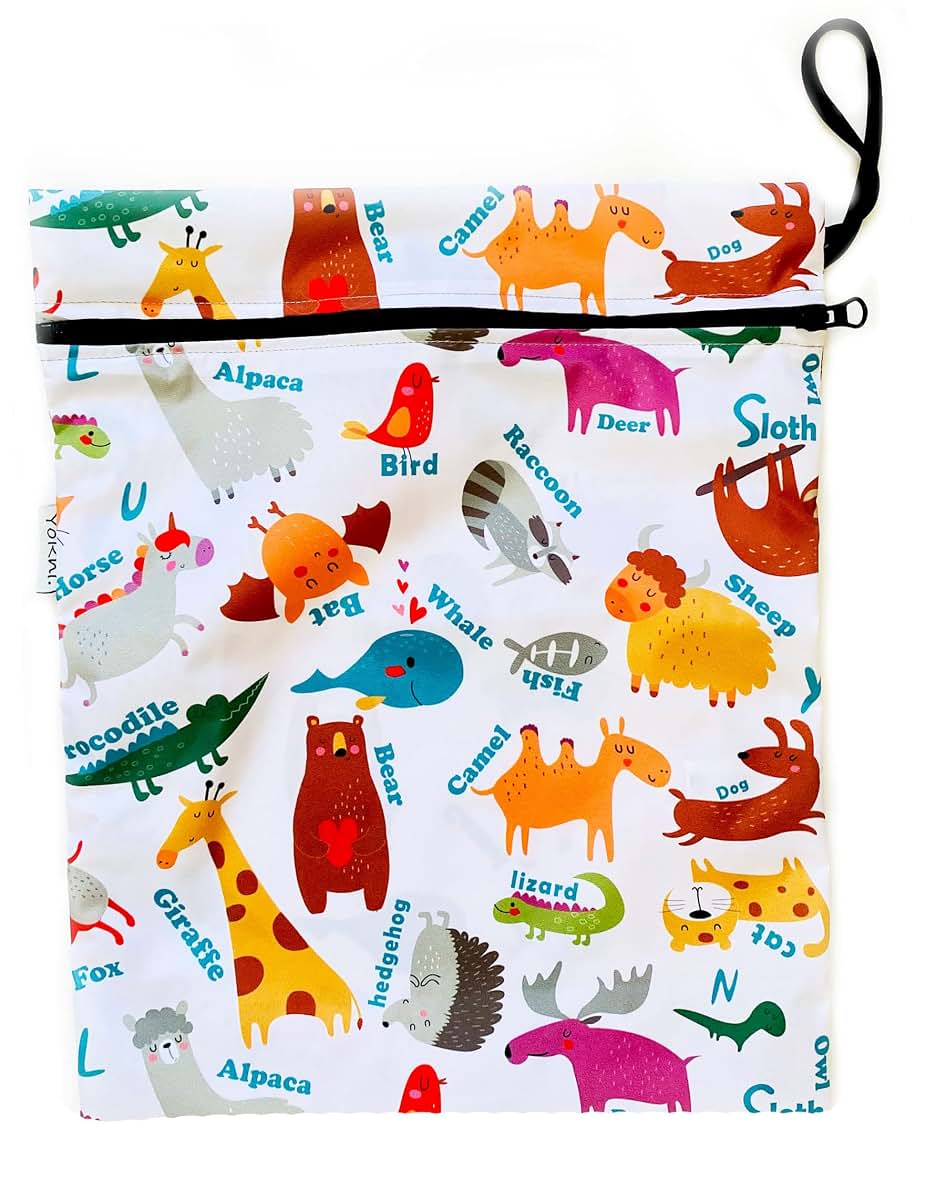 Yorni Extra Large Wet Bag, Reusable Waterproof Wet Dry Bag for Swimwear, Cloth Diapers & Travel, Leak-Resistant Fabric