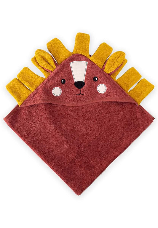 Cigit Concept Lion Figure Hooded Baby Towel, 100% Organic Cotton