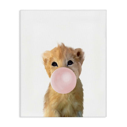 Stupell Industries Baby Lion Jungle Animal Canvas Wall Art