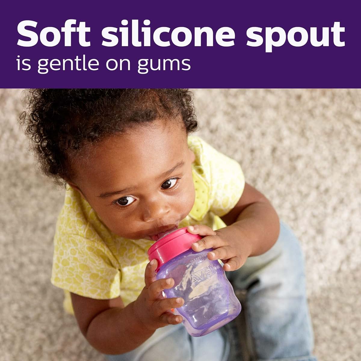 Philips Avent My Easy Sippy Cup With Soft Spout 9oz Pink/Purple (photo 4)
