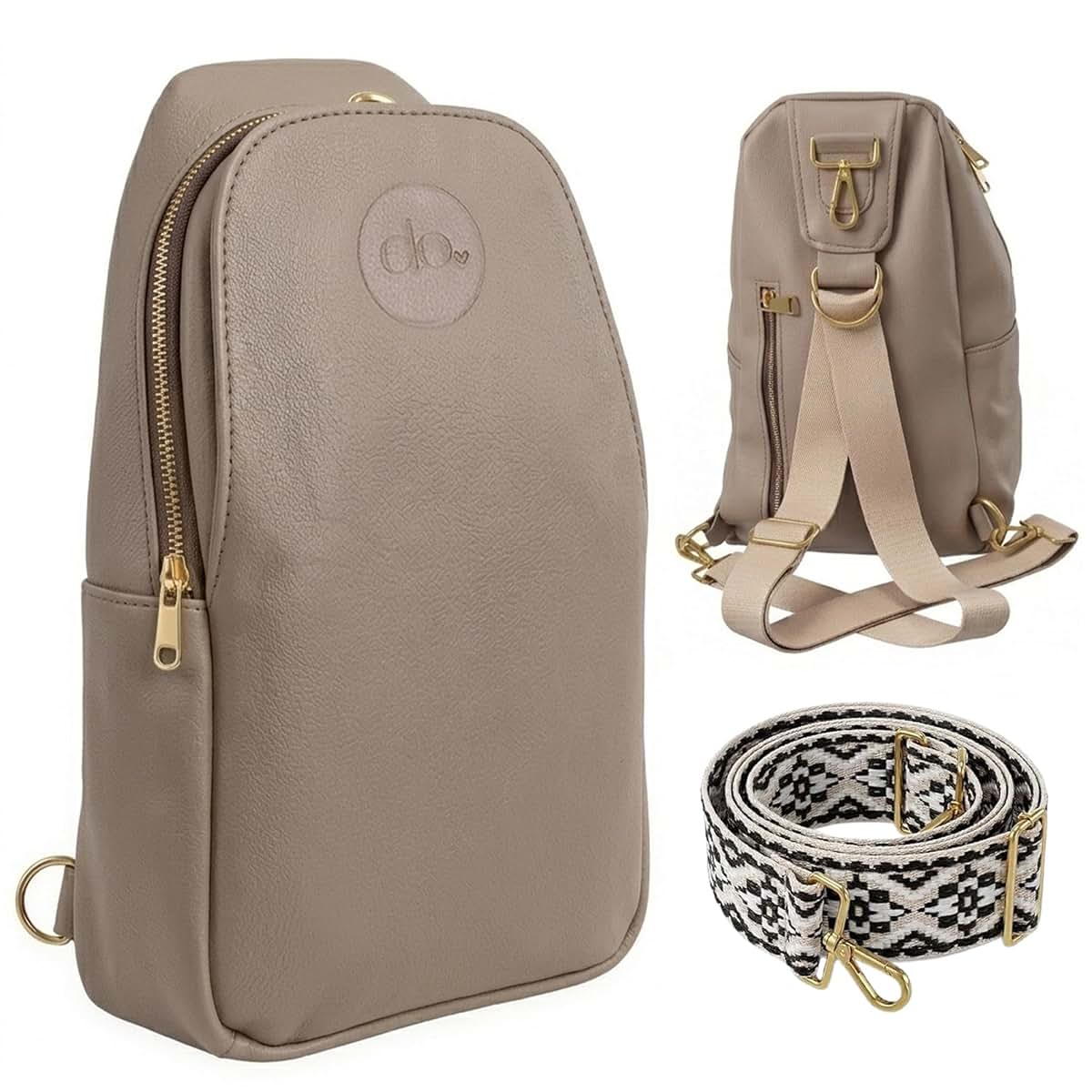 Do Love Mini Diaper Backpack - Convertible Vegan Leather Carry Bag