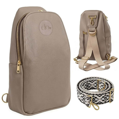 Do Love Mini Diaper Backpack - Convertible Vegan Leather Carry Bag