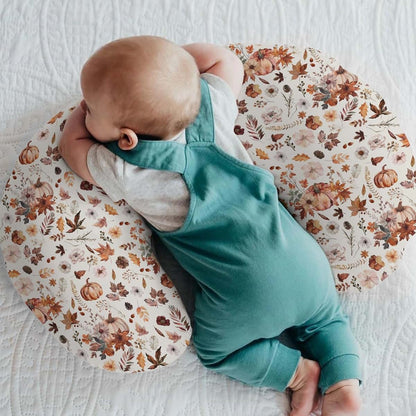 Retro Fall Pumpkins Boho Floral Leaves Nursing Pillow Covers for Baby