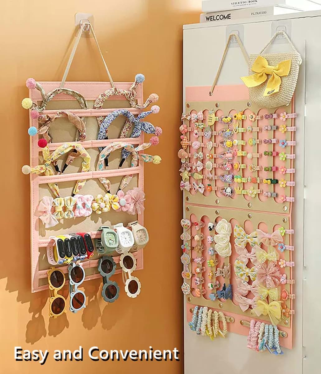 Aiqriwv 2 Pack Hair Bows and Accessory Storage Organizer