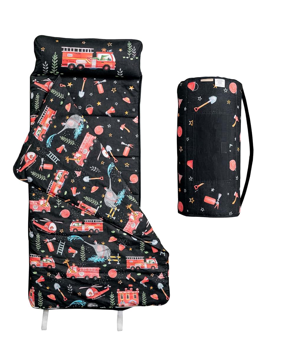 Maison d' Hermine Nap Mat With Reusable Pillow And Blanket, Shoulder Carry Straps