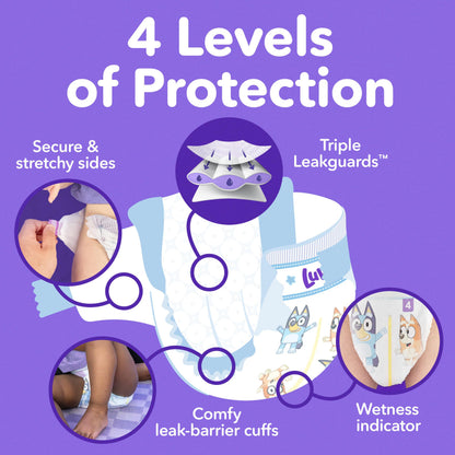 Luvs Diapers Size 6 Bluey Platinum Protection