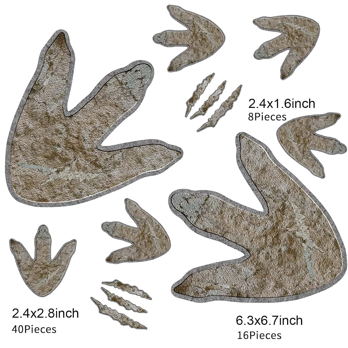 Gersoniel Dinosaur Footprint Floor Decals For Kids Rooms