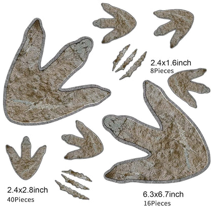 Gersoniel Dinosaur Footprint Floor Decals For Kids Rooms