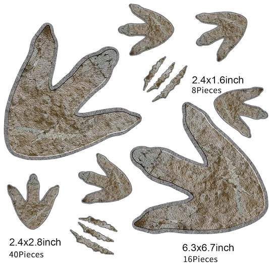 Gersoniel Dinosaur Footprint Floor Decals For Kids Rooms