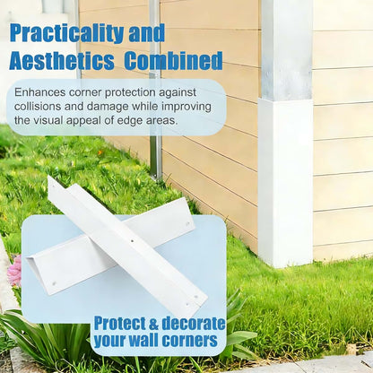2 Pack White Stainless Steel Corner Guards for Metal Siding & Walls